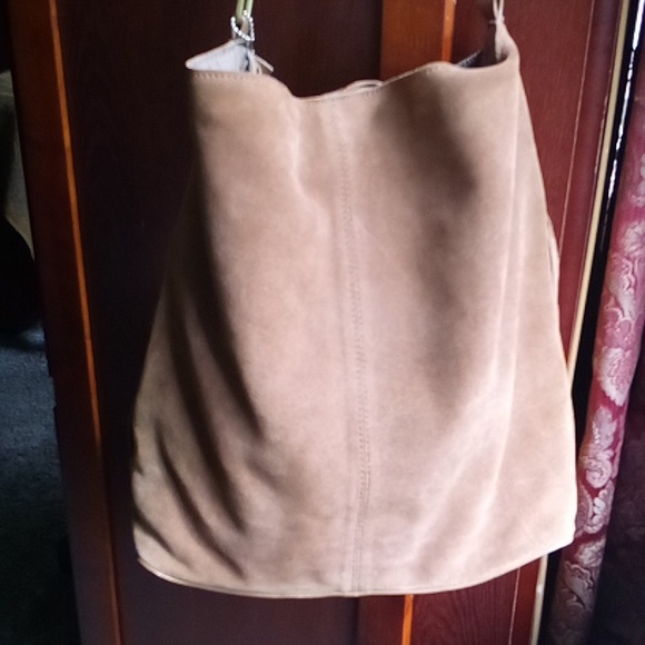 Boho fringed brown suede shoulder bag, very good craftsmanship. Indian made - Picture 5 of 9